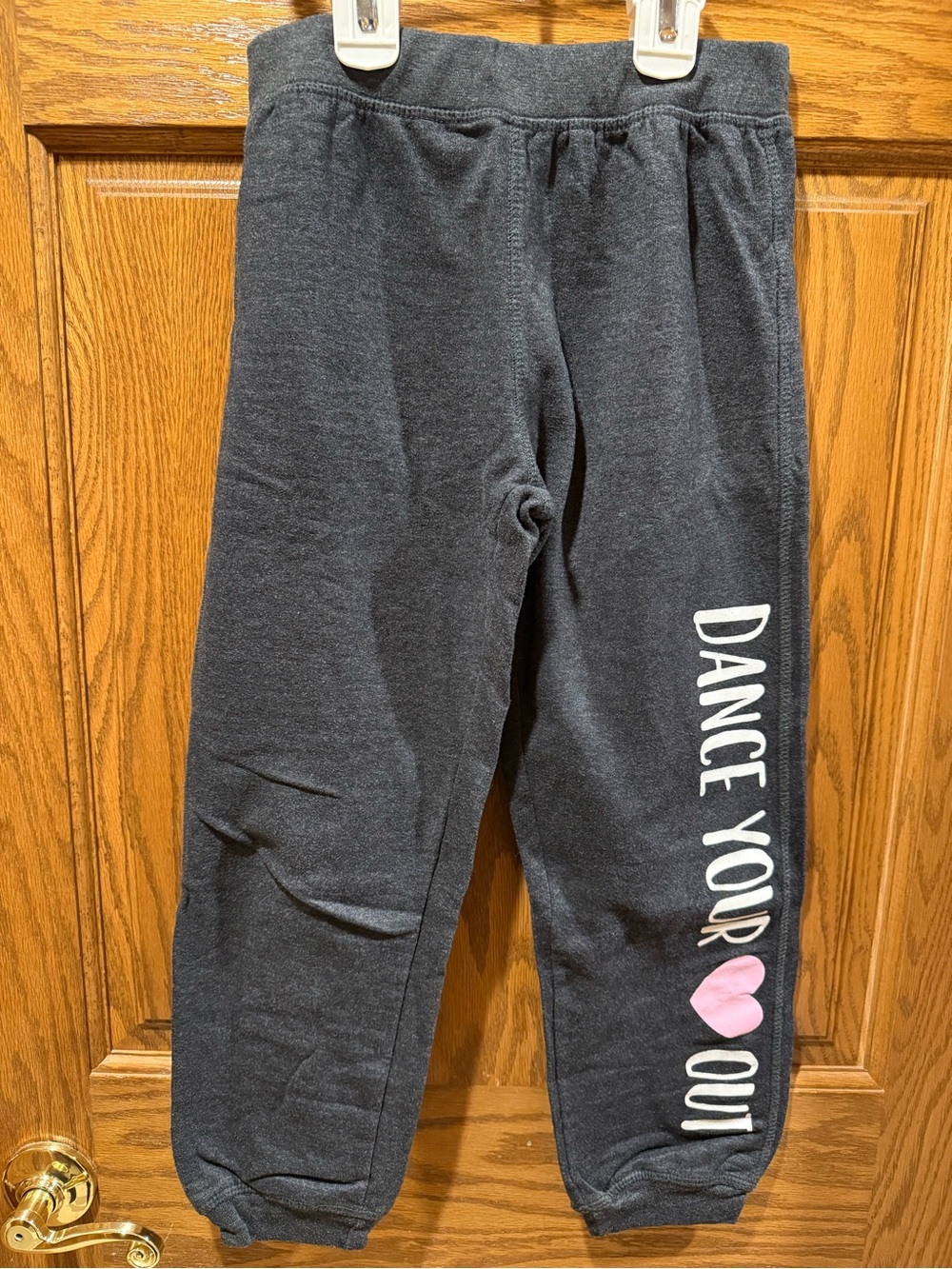 Instant Message Girls Dark Gray Sweatpants with “Dance Your Heart Out” Graphic